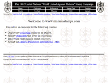 Tablet Screenshot of malariastamps.com
